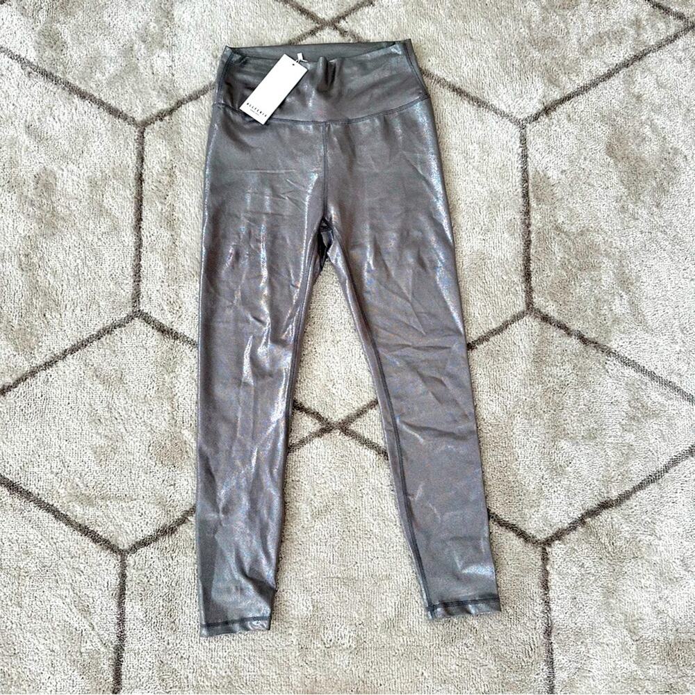 Allfenix Silver Metallic Leggings Sz Large